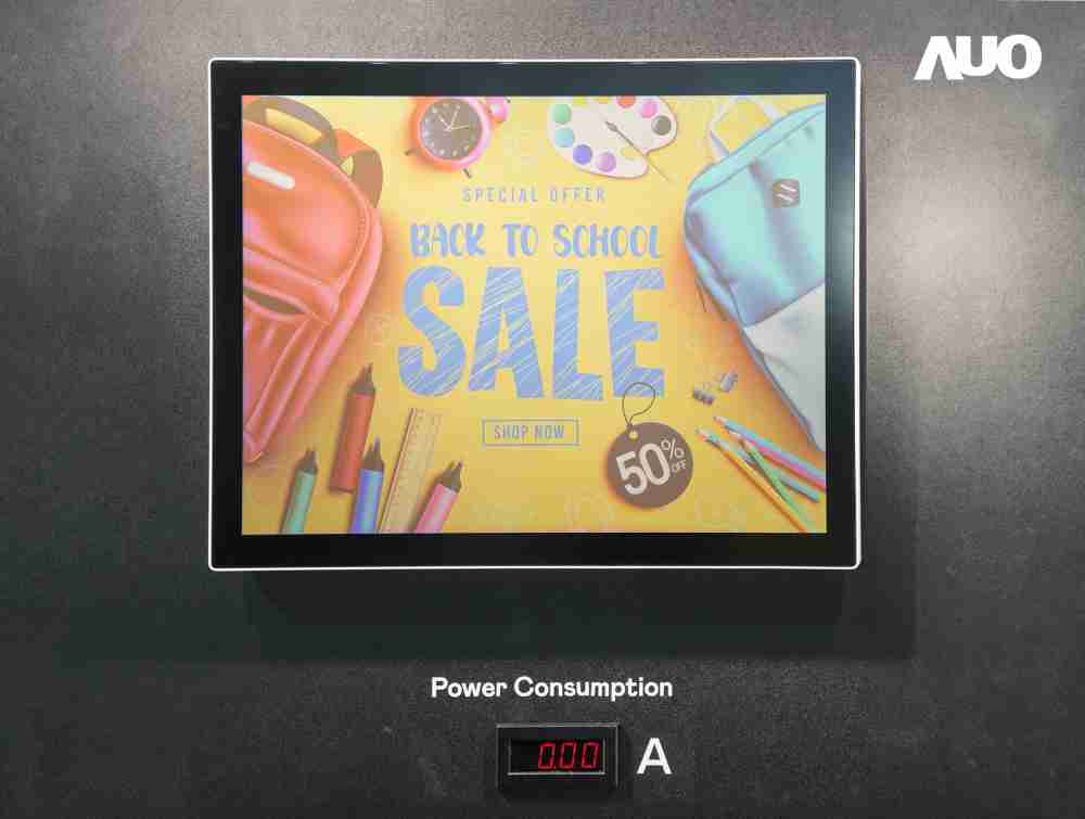 彩霸王展示胆固醇液晶超低耗能户外全彩显示器，，ChLC（胆固醇液晶）以双稳态技术使静态显示零功耗，，，，具省电、、、高彩度、、、、环保的特性，，，，还整合软硬件系统解决方案，，，可透过单一云端平台管理