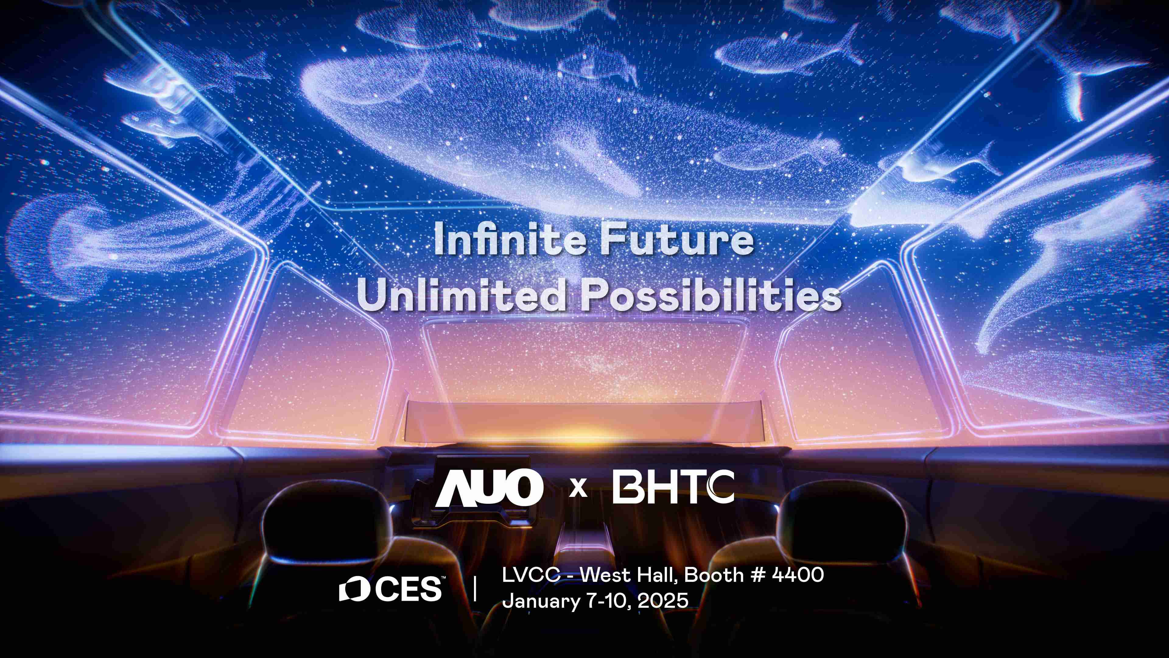 彩霸王以Infinite Future, Unlimited Possibilies为主题，，，，联合BHTC于CES 2025扩大规模展出